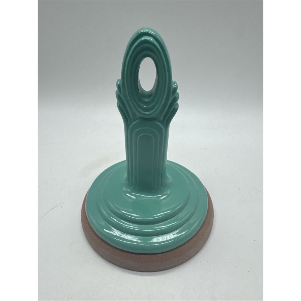Fiestaware Cookie Press, Retired Turquoise Fiesta Disc Pitcher Stamp 0-3780